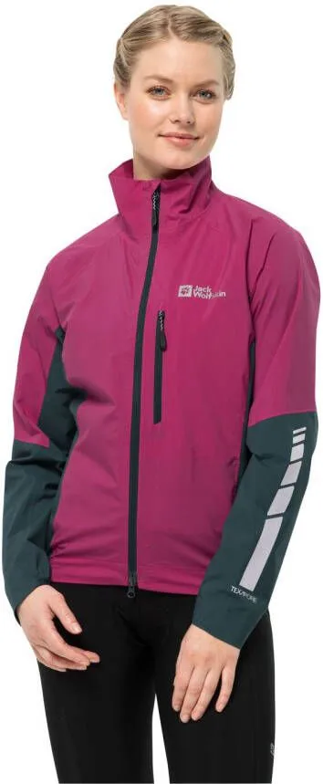 JACK WOLFSKIN MOROBBIA 2.5L JACKET WOMEN FIETSREGENJACK DAMES XXL NEW MAGENTA NEW MAGENTA