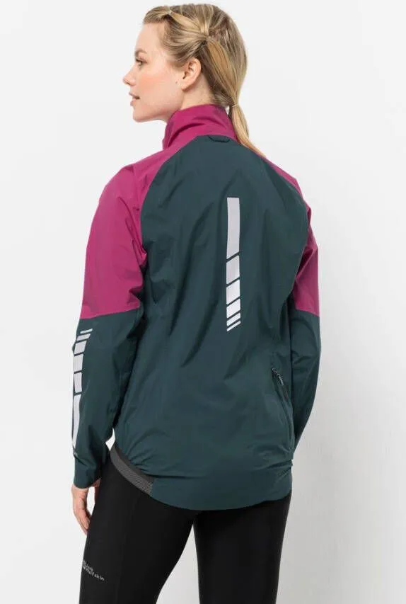 JACK WOLFSKIN MOROBBIA 2.5L JACKET WOMEN FIETSREGENJACK DAMES XXL NEW MAGENTA NEW MAGENTA