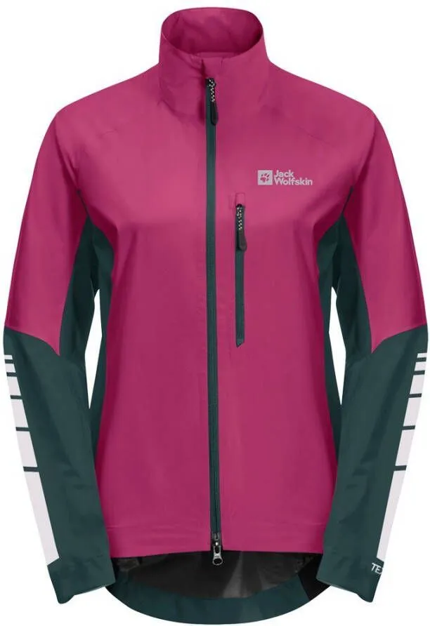 JACK WOLFSKIN MOROBBIA 2.5L JACKET WOMEN FIETSREGENJACK DAMES XXL NEW MAGENTA NEW MAGENTA