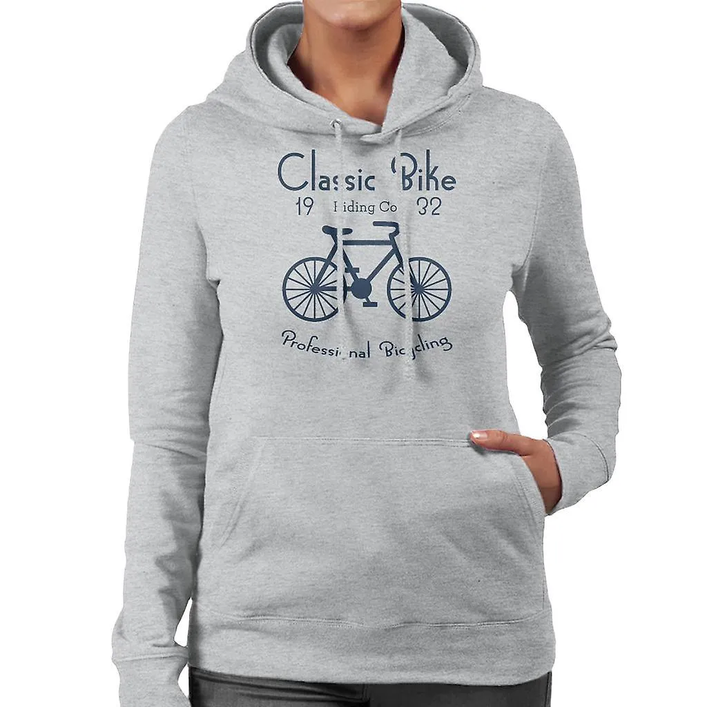 Klassieke fiets rijden 1932 vrouwen de Hooded Sweatshirt