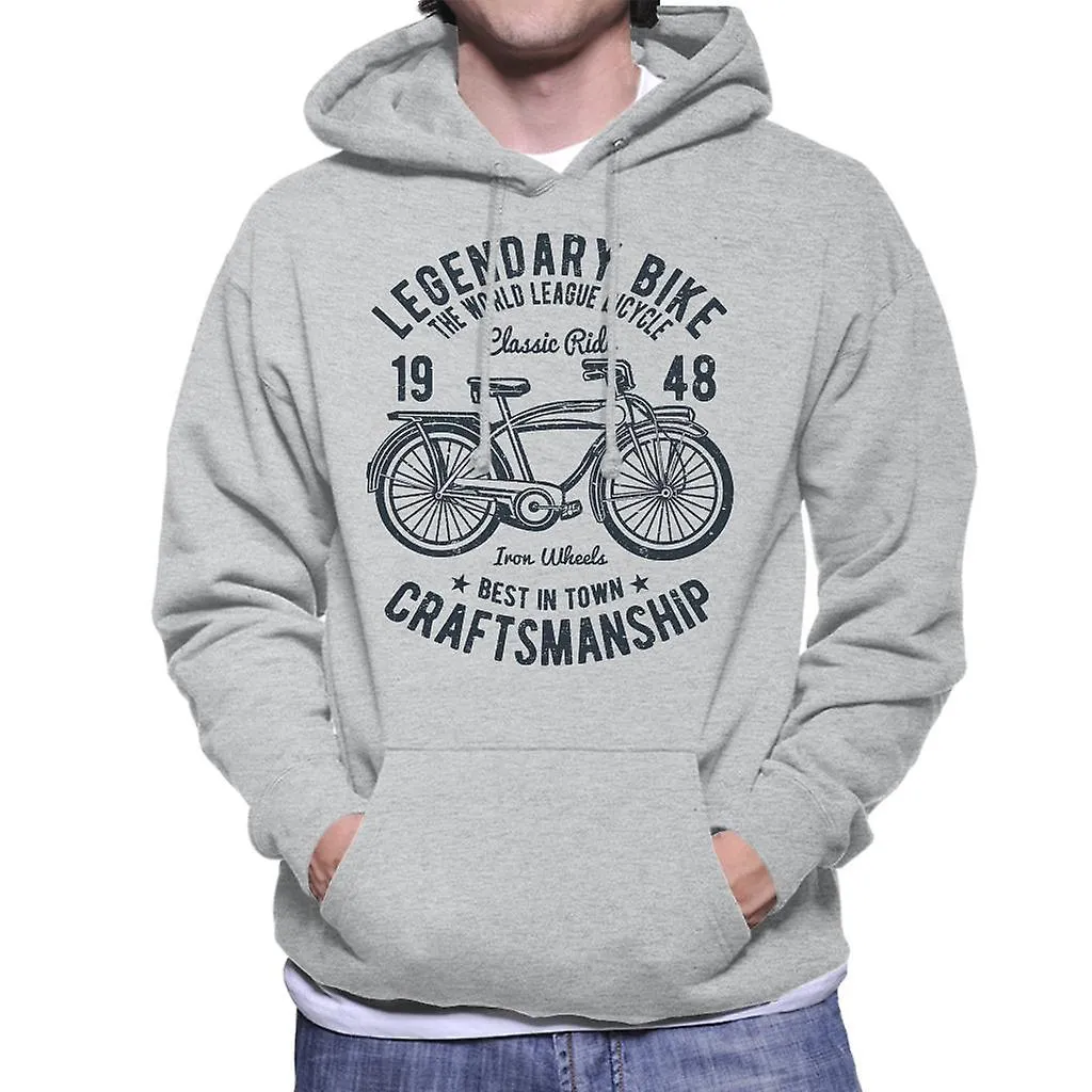 Legendarische fiets vakmanschap mannen Hooded Sweatshirt